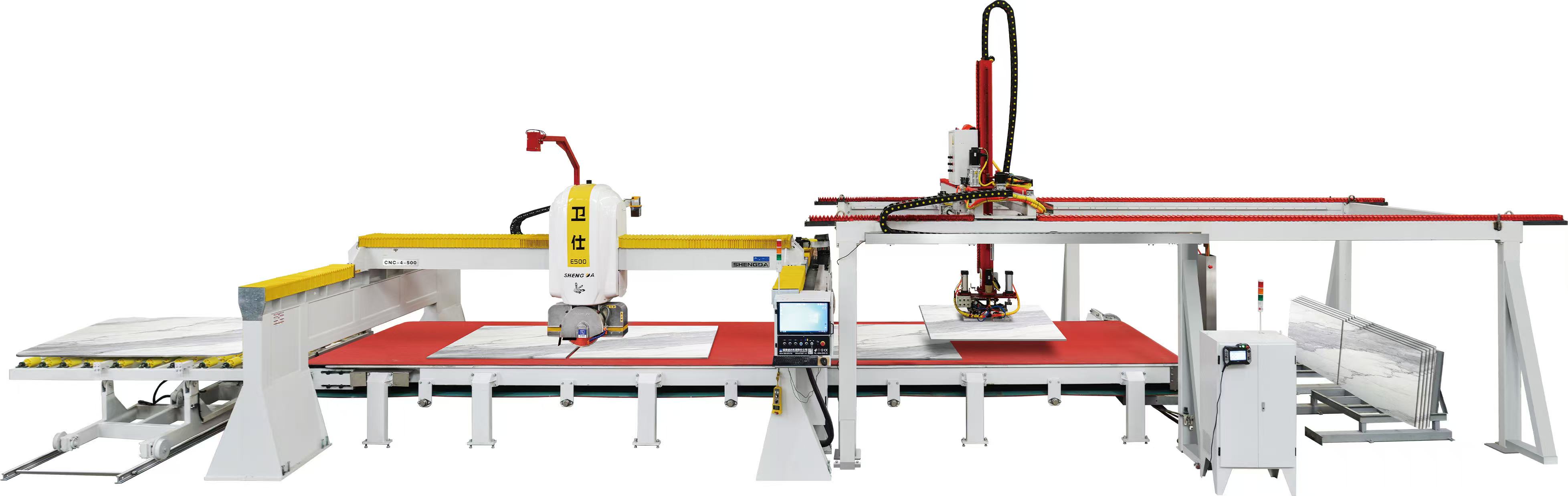 Shengda E500L Full Otomatik CNC Ebatlama Hattı: Mermer Fabrikalarında Yeni Nesil Üretim Otomasyonu